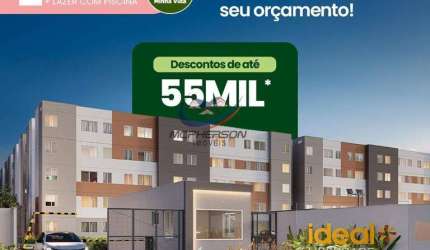 Apartamento à venda com 2 quartos, 37,82m² no Ideal + Liberdade em Ananindeua, Águas Brancas.