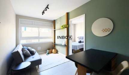 INBOX VENDE apartamento com 1 dormitório, com 30 m² privativos, mobiliado, 1 vaga, no Blend Cidade Baixa, na Av. João Pessoa, em Porto Alegre - RS.