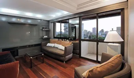 Magnífico apartamento 100% mobiliado de 3 dormitórios com uma suíte, 2 vagas cobertas, próximo ao Parcão, no bairro Mont Serrat!