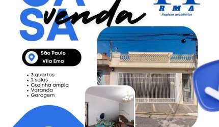 Sobrado para Venda em São Paulo, Vila Ema, 3 dormitórios, 3 banheiros, 3 vagas