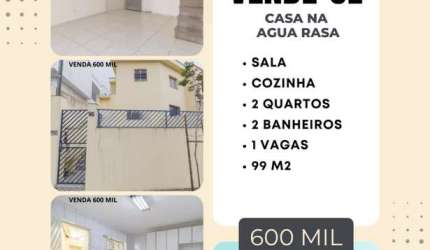 Sobrado para Venda em São Paulo, Agua Rasa, 2 dormitórios, 2 banheiros, 1 vaga