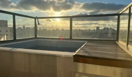Cobertura à venda, 3 suítes, escritório, churrasqueira, piscina, 3 vagas fixas. Tatuapé.