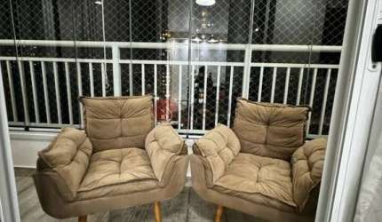 Apartamento para compra no Belém com 2 quartos, sacada e 1 vaga de garagem.