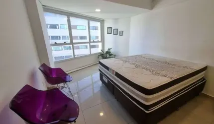 Flat à venda 40 m2, Beira mar - Piedade mobiliado e equipado 1 vg, área de lazer e lavanderia.