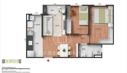 Apartamento novo, 2 quartos na Barra Olímpica