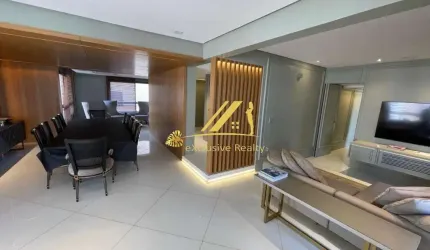 Apartamento com decoração e móveis de alto luxo (porteira fechada). Condomínio Palazzio Castel Roseto, 286m2. 3 suítes, a Master com closet, 4 vagas