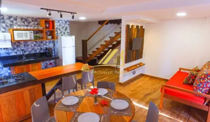 Village Duplex, Mutá Way Residence, na Ponta do Mutá em Barra Grande! 2 suítes,72m2, totalmente mobiliado a 300m da praia! Condomínio com piscina!