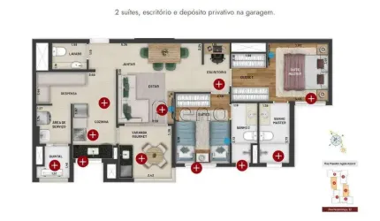 Apartamento à venda em Campinas, Chácara da Barra, com 2 suítes, com 81 m², Orion Norte Sul