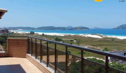 Ampla cobertura duplex no Braga com vista para a Praia do Forte