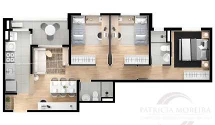 Apartamento para Venda em Mogi das Cruzes, Centro, 3 dormitórios, 1 suíte, 2 banheiros, 1 vaga