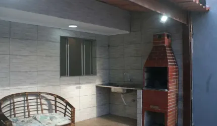 Casa para Locação em Praia Grande, Aviação, 3 dormitórios, 1 suíte, 2 banheiros, 2 vagas
