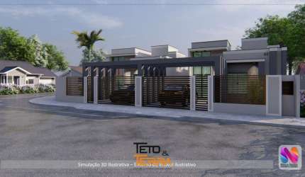 Casa a venda no bairro Areias em Tijucas com 67m², 2 dormitórios, área gourmet
