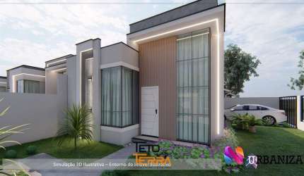 Casa a venda em Moura em Canelinha com 52m², 2 dormitórios, pé direito alto