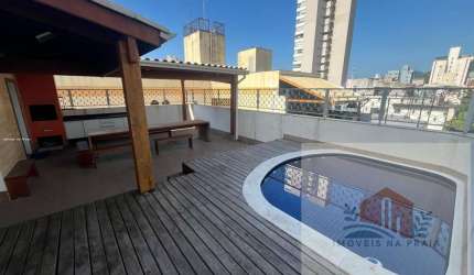 Cobertura penthouse reformada 2 dormitórios 3 vagas piscina churrasqueira no Tombo