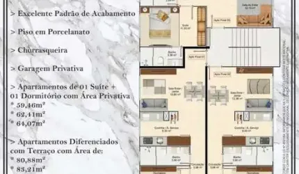 Apartamento com 2 quartos à venda na Rua Eucalipto, 429, Tabuleiro, Camboriú por R$ 419.000