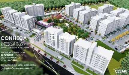 Apartamento de 02 quartos próximo à Orla Morena