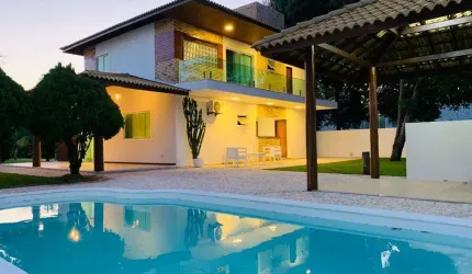 Casa em Condomínio para Locação em Camaçari, Busca Vida, 4 dormitórios, 4 suítes, 5 banheiros, 4 vagas