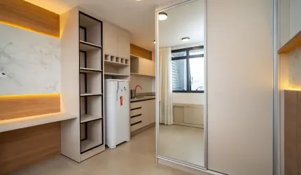 ✨ Studio Mobiliado para Locação no Elysia Collective Living – Centro de Curitiba | 18,14m² | Completo e Moderno