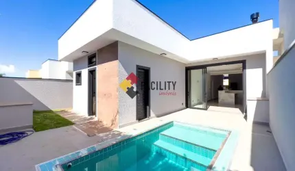 Casa em condomínio fechado com 3 quartos à venda na Avenida Doutor João Caio Silva, 920, Parque Brasil 500, Paulínia, 170 m2 por R$ 1.400.000