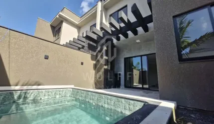 Sobrado com Piscina e Acabamento Impecável, 160 m² de área privativa, Itajubá - Barra Velha - SC