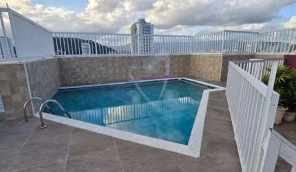 Cobertura duplex com piscina, churrasqueira - Canal 3 Santos