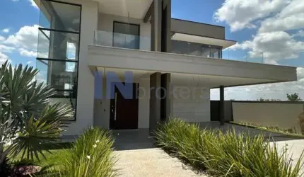 Casa Alto Padrão de 465m² - 3 suítes, closet, sala de TV no andar superior,  área gourmet, piscina, - à venda no Alphaville Jundiaí!