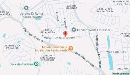 Terreno / Lote no bairro nobre Jardim Europa, com 250m², plano, pronto para construir em Indaiatuba -SP