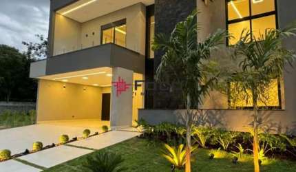 CASA alto padrão no Condomínio Jardim do Golfe com AT450m² - A/C402m², 4 suítes, piscina, sala cinema, escritório, área gourmet, paisagismo, 4 vagas.