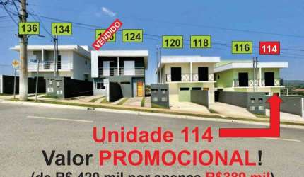 Florada Raízes - 8 Sobrados NOVOS (Zero Km) - 3 dorms (Km 45 Rap. Tavares)