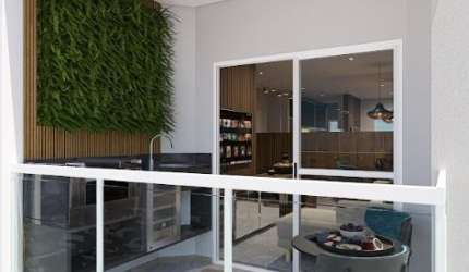 Apartamento na planta de 66m2 com 2 dormitórios, 1 suíte e varanda na planta.