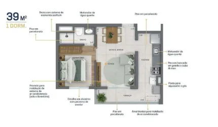 Apartamento à venda, 1 quarto, 1 suíte, Ipiranga - São Paulo/SP