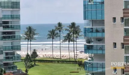 Apartamento à venda na Riviera de São Lourenço | Mobiliado | Pé na areia | Vista ao mar | 3 dormitórios sendo 1 suíte | 137,43 m²