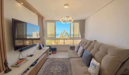 Apartamento 3 dormitórios com suíte + lavabo, com linda vista mar no centro de I