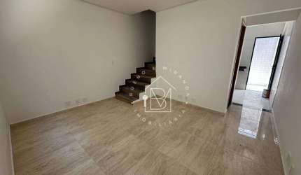 Sobrado em condomínio com 2 dormitórios à venda, 57 m² por R$ 385.000 - Aviação - Praia Grande/SP