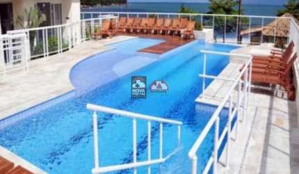 Apartamento mobiliado vista mar na Martim de Sá com 2 dormitórios e 1 suíte