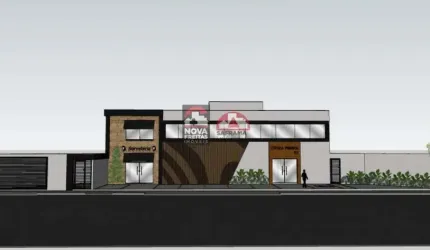PONTO COMERCIAL PARA LOCAÇÃO COM 297m² DE ÁREA CONSTRUIDA 2 ANDARES RECÉM CONSTRUIDO