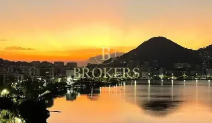 Apartamento à venda, Lagoa, Vista livre para a Lagoa e para o Cristo, 2 quartos sendo 2 suítes, 1 b