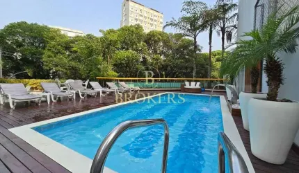 Cobertura a venda  no Leblon, Rio de Janeiro, varanda, com 2 quartos, suíte, 2 vagas. Prédio com in