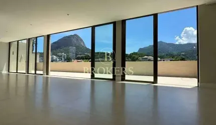 Cobertura linear de 460m² no Leblon, 4 suítes, vista para o verde, varandas, escritório, brinquedot