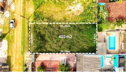 Lote de 402m2 no VERDE MAR por R$ 260.000,00
