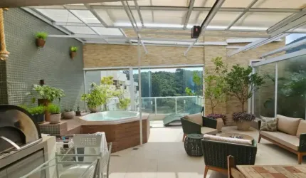 COBERTURA E CONDOMÍNIO DIFERENCIADOS - EXCLUSIVA com 02 quartos sendo um suíte (possibilidade de criar mais um quarto com varanda obra fácil) cozinha com bancada americana integrado com sala estar e j