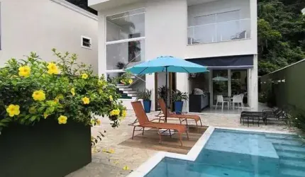 Casa em Condomínio para Venda em Guarujá, Balneário Praia do Pernambuco, 4 dormitórios, 4 suítes, 5 banheiros, 3 vagas