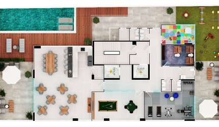 Lindo apartamento com 4 suites quadra mar