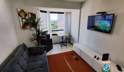 Flat com 1 dormitório para alugar, 40 m² por R$ 5.500,00/mês - Ibirapuera - São Paulo/SP