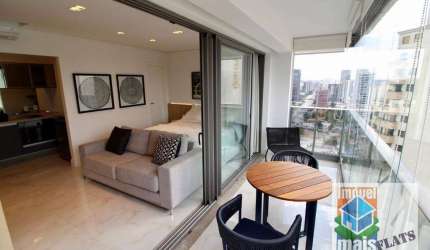 Flat com 1 dormitório para alugar, 46 m² por R$ 7.500,00/mês - Pinheiros - São Paulo/SP