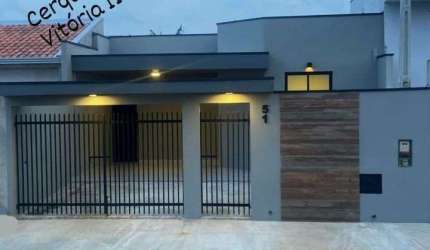 Casa com 3 quartos à venda na Rua José Salérno, 51, Residencial Vitória II, Cerquilho, 85 m2 por R$ 395.000