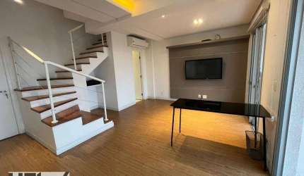 Apartamento Duplex com 1 dormitório para alugar, 91 m² por R$ 7.500,01/mês - Campo Belo - São Paulo/SP