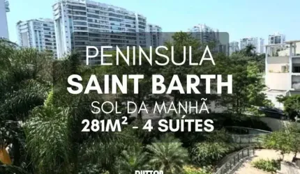 Imóvel para venda possui 281 metros quadrados com 4 quartos em Barra da Tijuca - Rio de Janeiro - RJ