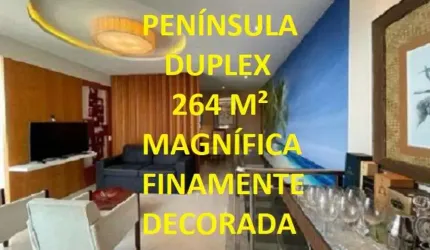 Cobertura para venda possui 264 metros quadrados com 3 quartos