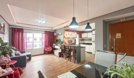Amplo apartamento à venda no bairro Campinas, São José, Grande Florianópolis, 2 quartos com garagem todo mobiliado.